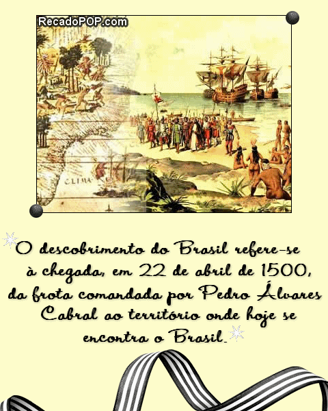 O descobrimento do Brasil refere-se  chegada, em 22 de abril de 1500, da frota comandada por Pedro Alvares Cabral ao territrio onde hoje encontra o Brasil.