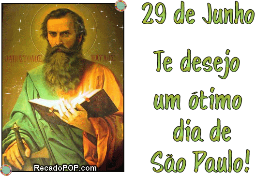29 de Junho: Te desejo um timo dia de So Paulo!