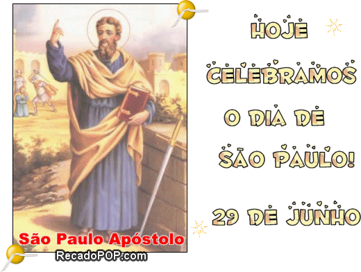 Hoje celebramos o Dia de So Paulo! 29 de junho.